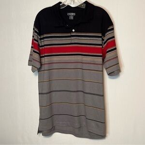 VINTAGE Champs Men Polo Shirt XL Striped  Short Sleeve 90s Not Worn